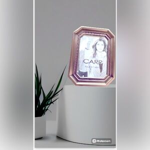 NWT Vintage Antique Carr 3.5”x 5” Boho Metal beaded table top Picture Frame